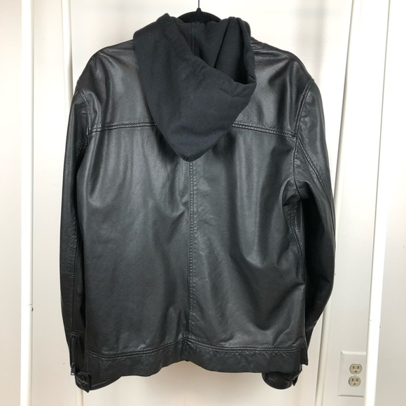 - LAMARQUE 100% Lambskin Leather Slayer Moto Jacket With Removable Hoodie … - Picture 3 of 17